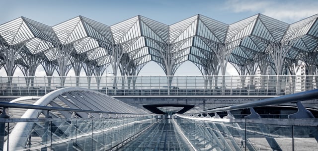 Gare do Oriente train station, designed by Santiago Calatrava.