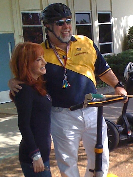 Kathy Griffin with her then-boyfriend Steve Wozniak in April 2008