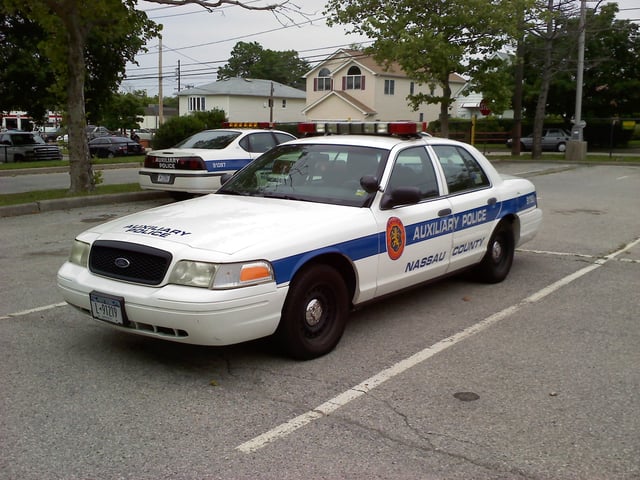 A Nassau County Auxiliary Police car.