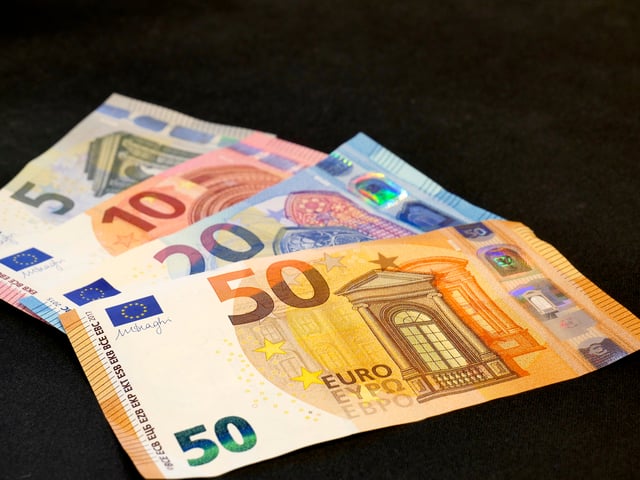 Euro banknotes from the Europa series