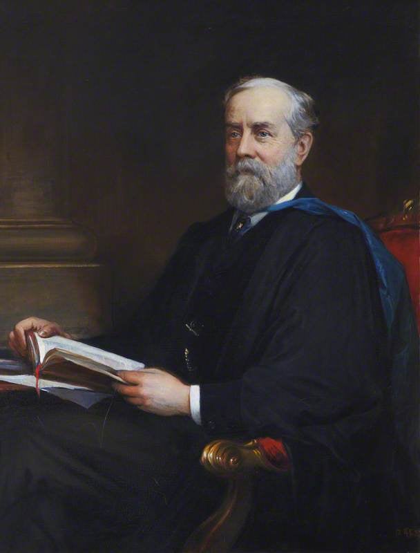 Portrait of Thomas Spencer Baynes, editor of the 9th edition. Painted in 1888, it now hangs in the Senate Room of the University of St Andrews in Scotland.