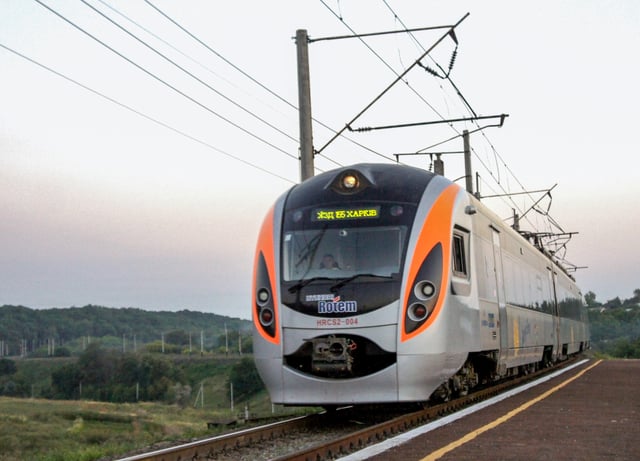 HRCS2 multiple unit. Rail transport is heavily utilised in Ukraine.
