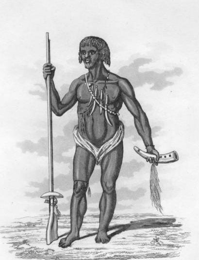 Ashanti Kingdom soldier, c. 1824, by Joseph Dupuis.