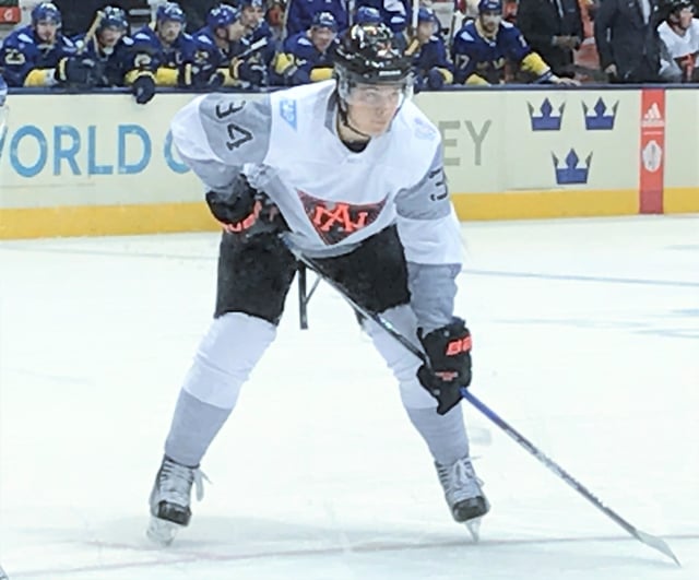 Matthews with Team North America during the 2016 World Cup of Hockey