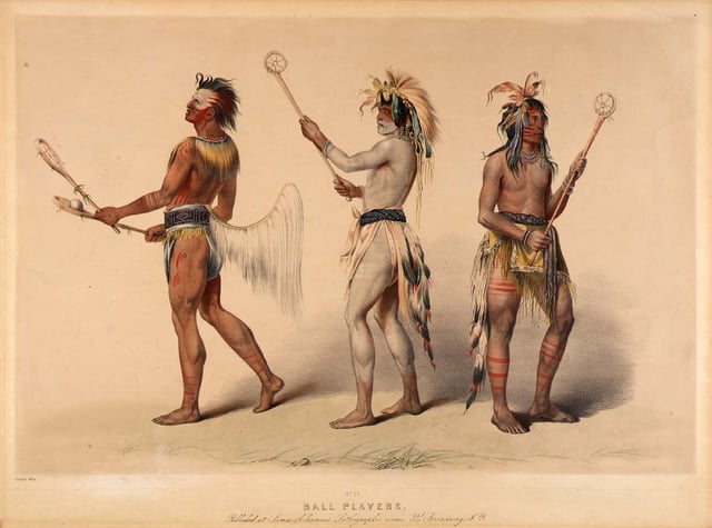 Ball Players by George Catlin.