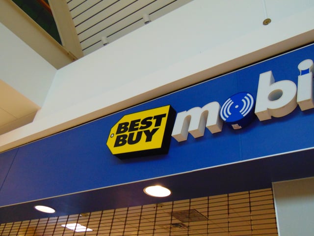 The Former Best Buy Mobile located in the Brass Mill Center, Waterbury, Connecticut, United States.