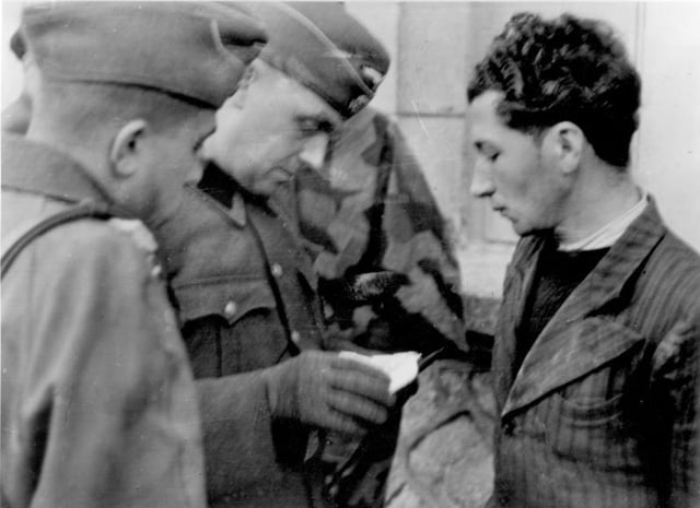 Communist prisoner in France, July 1944