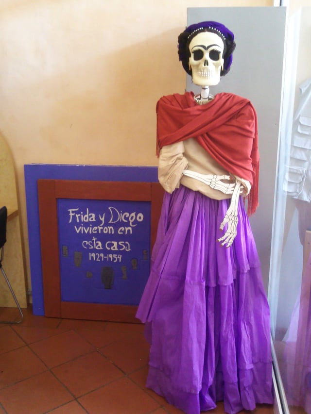 Effigy of Kahlo for Day of the Dead at the Museo Frida Kahlo