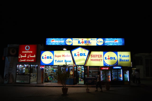 A fake Lidl store in Hurghada, Egypt