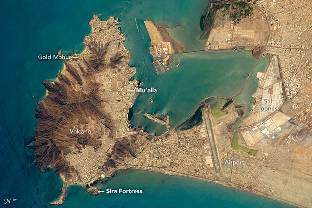 Port of Aden from ISS, 2016