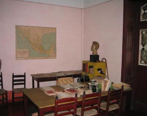 The study where Leon Trotsky was assassinated with an ice axe on 20 August 1940