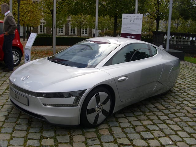 The Volkswagen XL1, with potential mileage as high as 261 mpg, is the most fuel-efficient car in the world