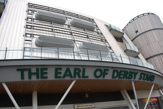 The Earl of Derby Stand at Aintree Racecourse; home of the Grand National