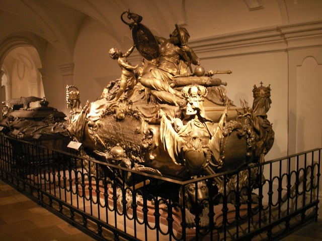 Tomb of the emperor in the Imperial Crypt, Vienna