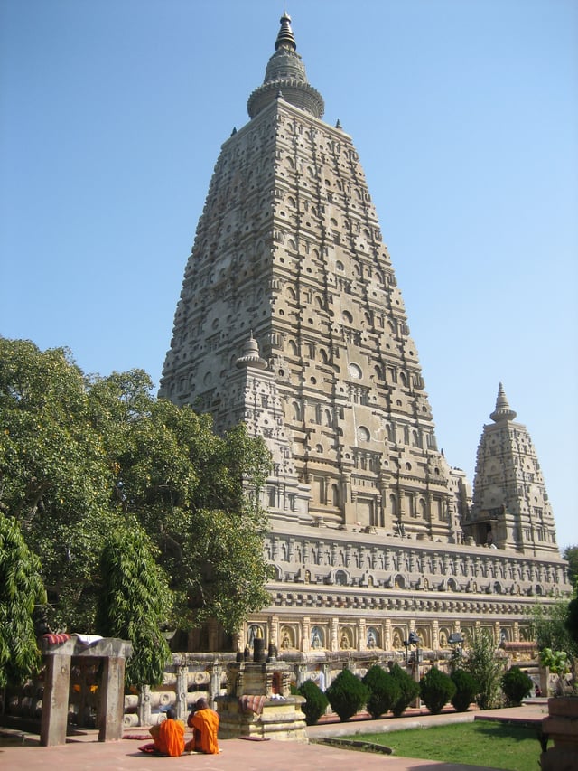 The Mahabodhi Temple, among the four holy sites related to the life of the Lord Buddha and UNESCO World Heritage Site