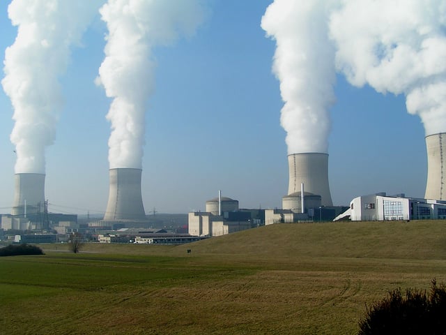 France derives most of its electricity from nuclear power, the highest percentage in the world. Photo of Cattenom Nuclear Power Plant.