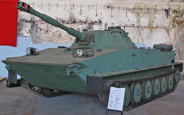 PT-76B amphibious light tank.