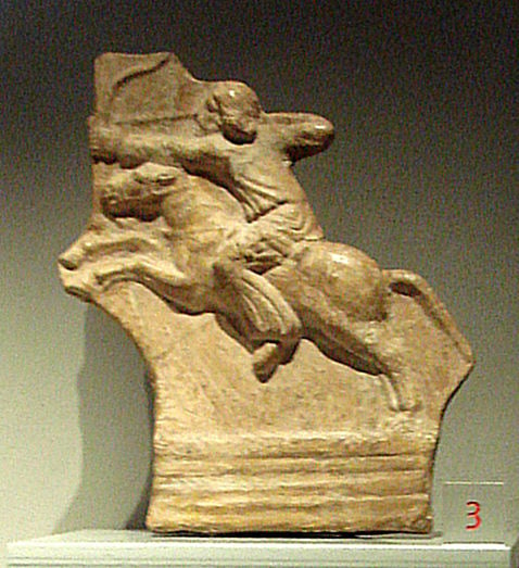 Parthian horse archer, now on display at the Palazzo Madama, Turin