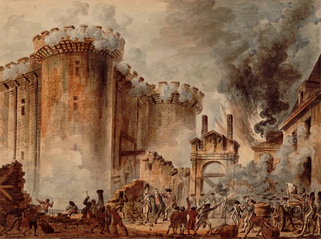 The storming of the Bastille on 14 July 1789, by Jean-Pierre Houël