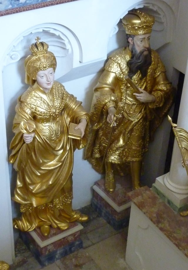 Statues of Meinhard and Elisabeth in the Stams Abbey Church