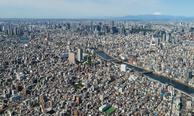 The Greater Tokyo Area ranked as the most populous metropolitan area in the world.
