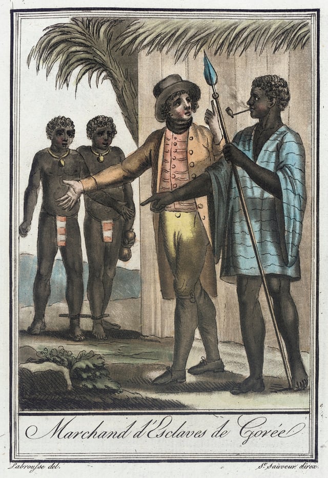 A slave trader of Gorée, engraving of c. 1797