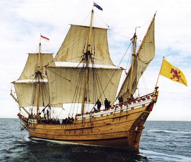 Replica of the VOC ship Duyfken under sail