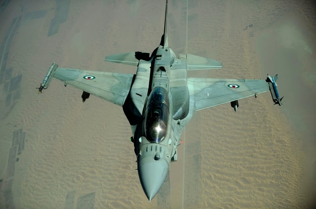 A UAEAF General Dynamic F-16 Block 60 developed specifically for the UAEAF. It is also called F-16 Desert Falcon.