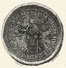 The seal of Béla's father, Géza II of Hungary