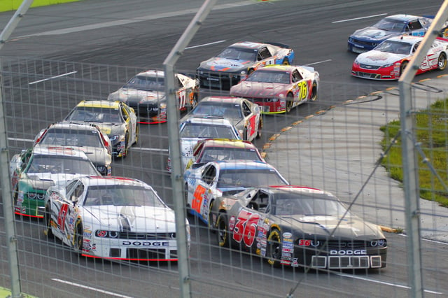 NASCAR Pinty's Series cars at Autodrome Chaudiere in 2015