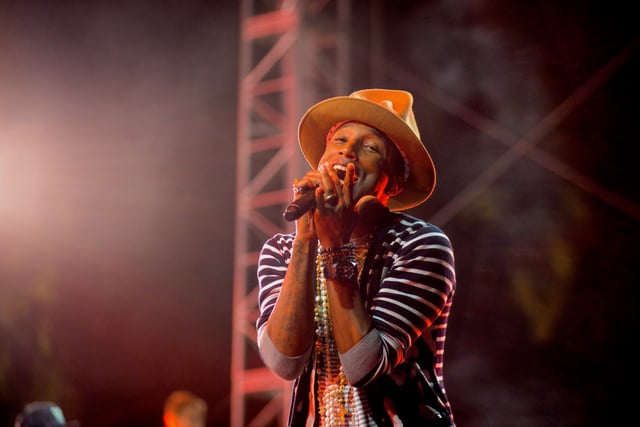 Pharrell Williams performing at the 2014 Coachella Valley Music and Arts Festival.