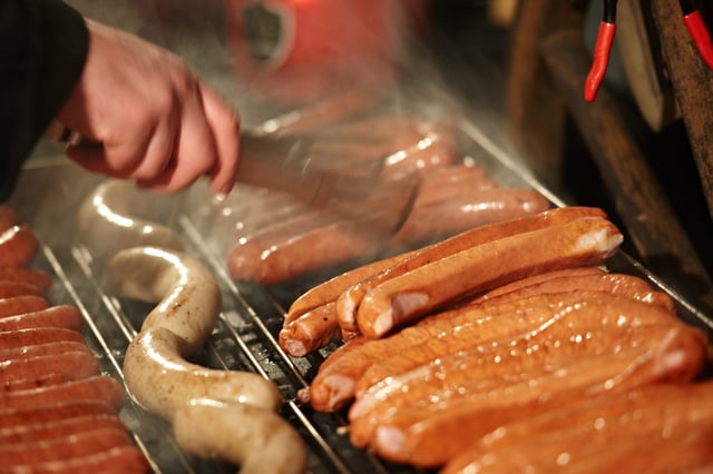 Sausages on a barbecue in Oslo