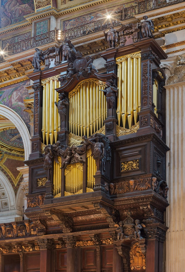 Hymns are often accompanied by organ music