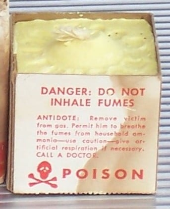 Sulfur candle originally sold for home fumigation