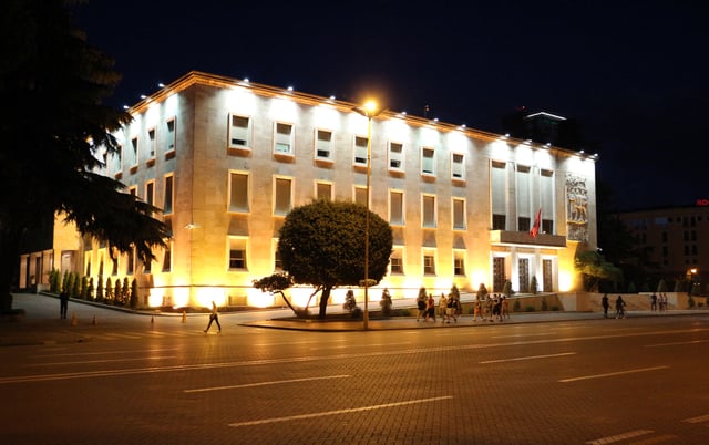 Kryeministria, the official workplace of the Prime Minister of Albania located in Tirana.