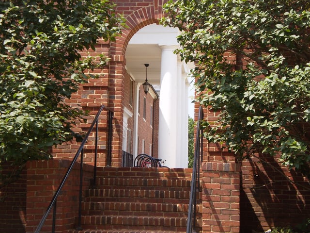 Brick entryway near the South Hill Community