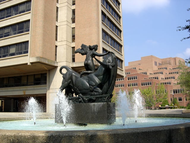 View of Europa and the Bull at McClung Plaza