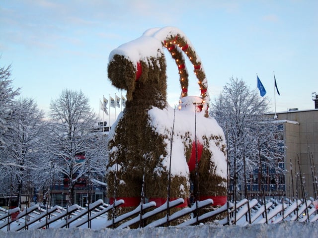 The Gävle Goat in 2009.