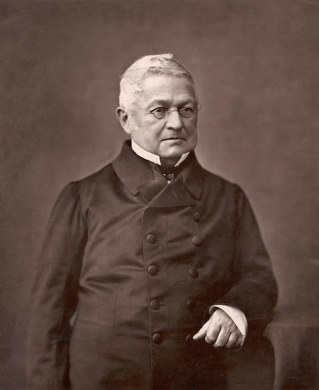 Adolphe Thiers (1797–1877), leader of the conservative republicans in the National Assembly, reluctantly supported Louis-Napoleon in the 1848 elections and became his bitter opponent during the Second Republic.