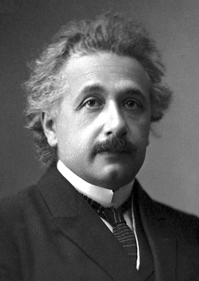 Einstein's official portrait after receiving the 1921 Nobel Prize in Physics