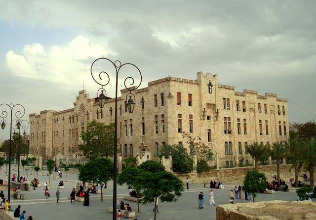 Grand Serail d'Alep, originally planned to become the seat of the government of the short-lived State of Aleppo