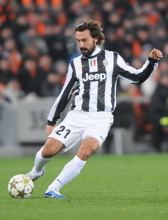 Playmaker Andrea Pirlo playing for Juventus in 2012