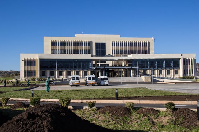 The Parliament building in Maseru