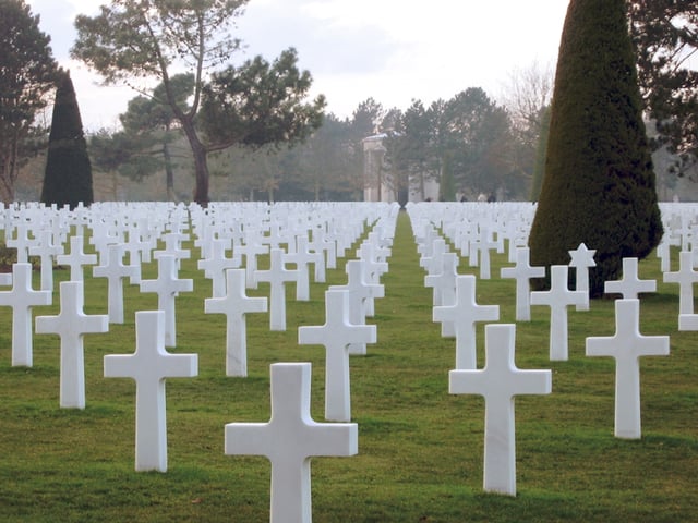 The opening and closing scenes of the film are set in the Normandy American Cemetery and Memorial