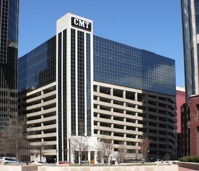 CMT's offices are located at Viacom's headquarters in New York City, but has additional offices in downtown Nashville, Tennessee (as seen here).
