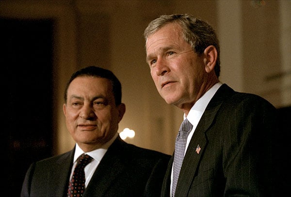 With the U.S. President, George W. Bush, March 2002