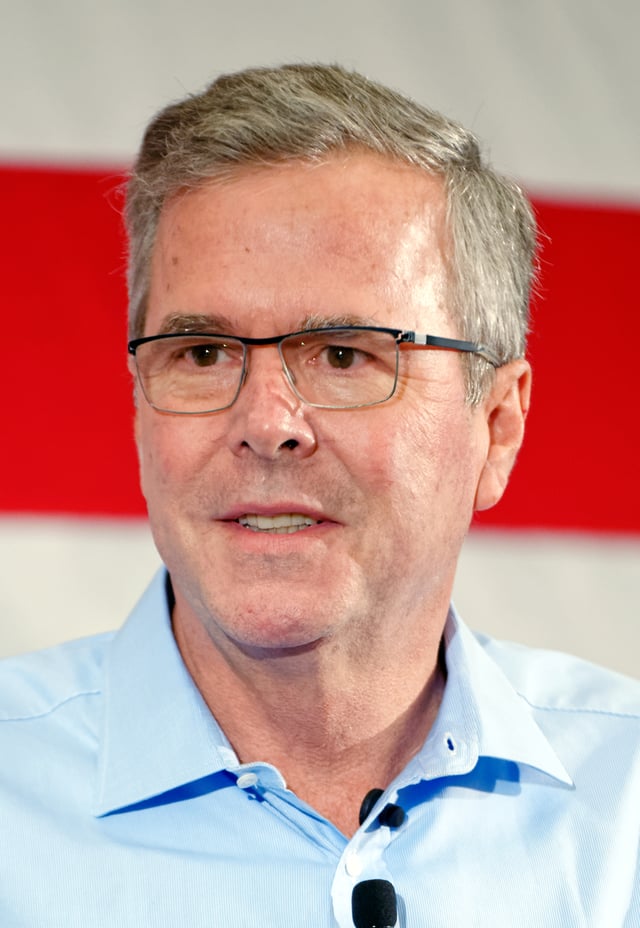 Jeb Bush at FITN, the First In Nation Republican Leadership Summit, Nashua, New Hampshire on April 17, 2015