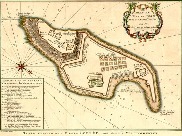 Schley, Jacobus van der, 1715–1779. Island of Gorée and its fortifications