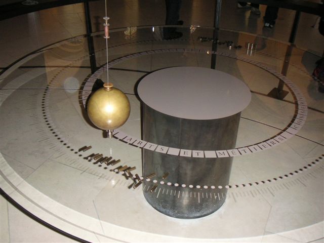 The Foucault pendulum at the Musée des arts et métiers in Paris plays a major part in the novel.