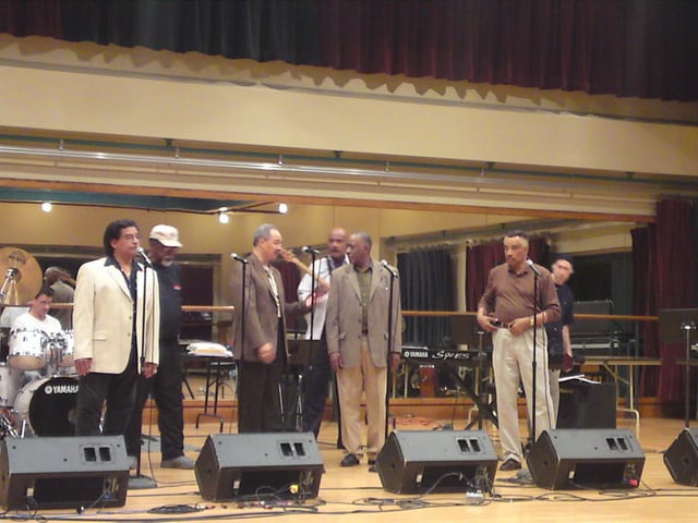 The Cleftones during their participation in the doo-wop festival celebrated in May 2010 at the Benedum Center.